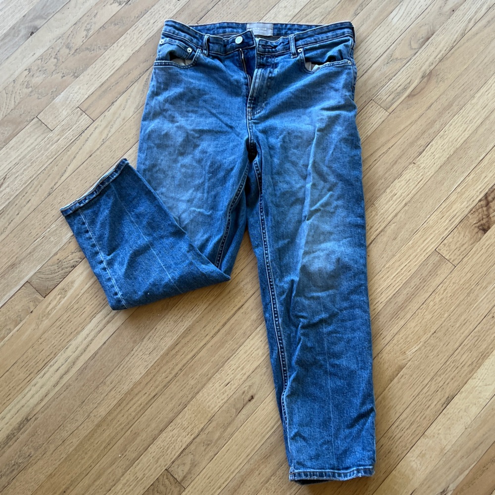 Everlane - The High Rise Straight Jean - Ankle Length - Washed Blue